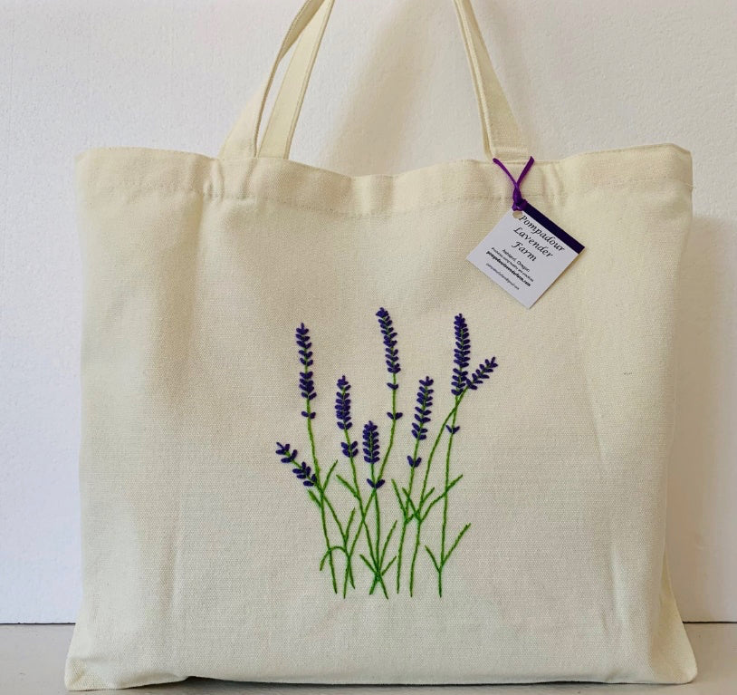 diy hand embroidered lavender bags